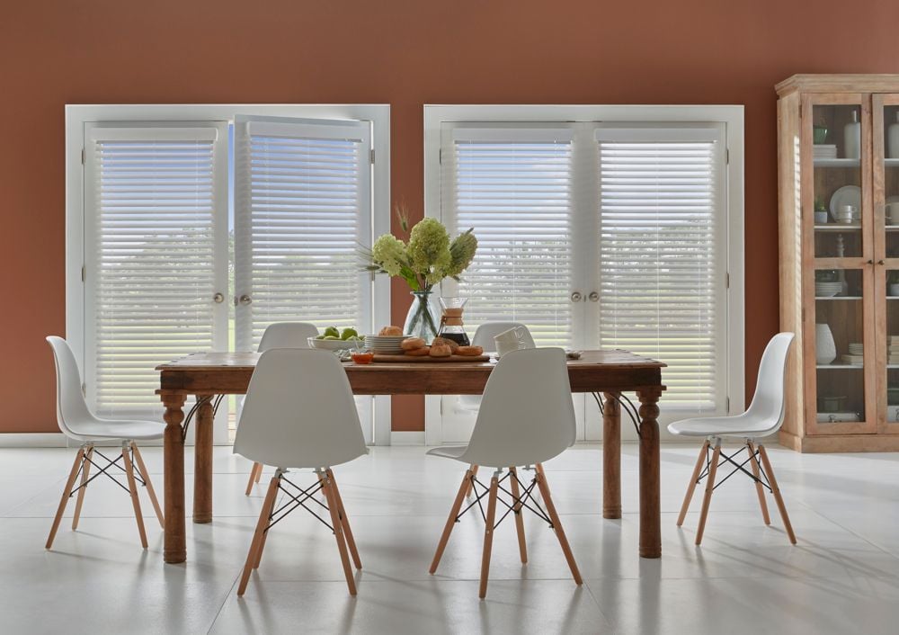 Faux Wood Blinds Dining Room Enlightened Style