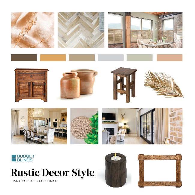 Rustic Decor Style BudgetBlinds Moodboard