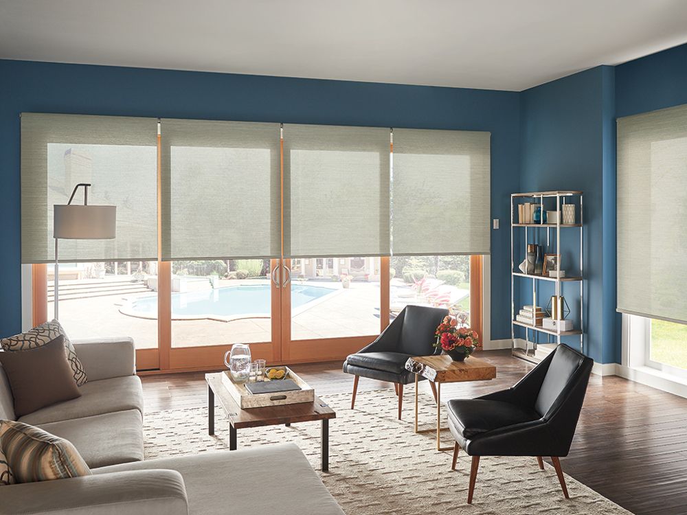 Solar Shades in Living Room 