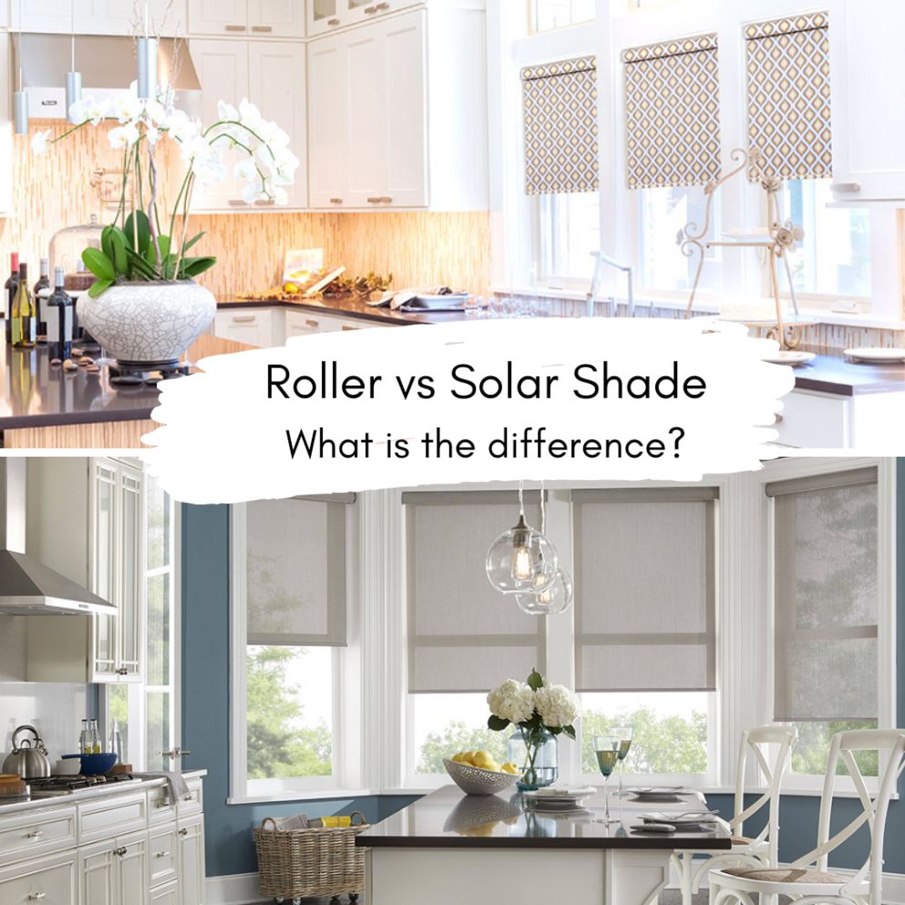 Solar and Roller Shades in Kitchen 