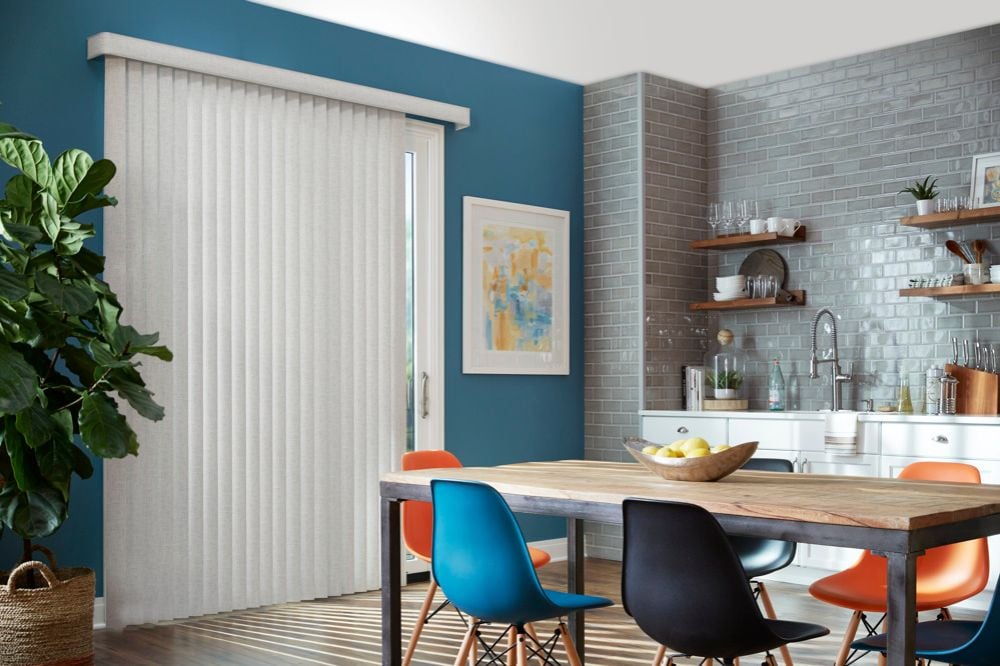 Vertical Blinds in Kitchen 