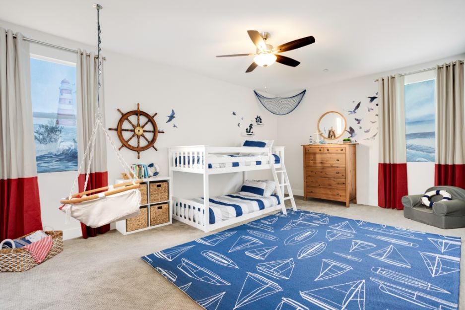 Graphic_Shades Draper Drapery Phase II Rug Momeni Bedroom.jpg
