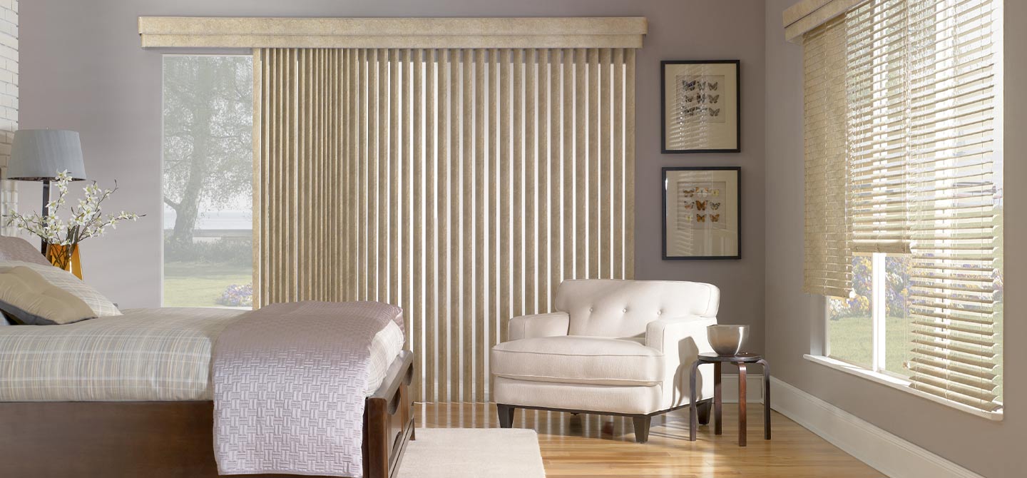 vinyl blinds in bedroom