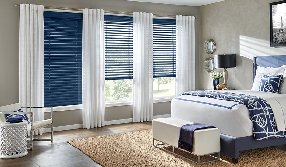Budget Blinds Custom Color Wood Blinds Bedroom