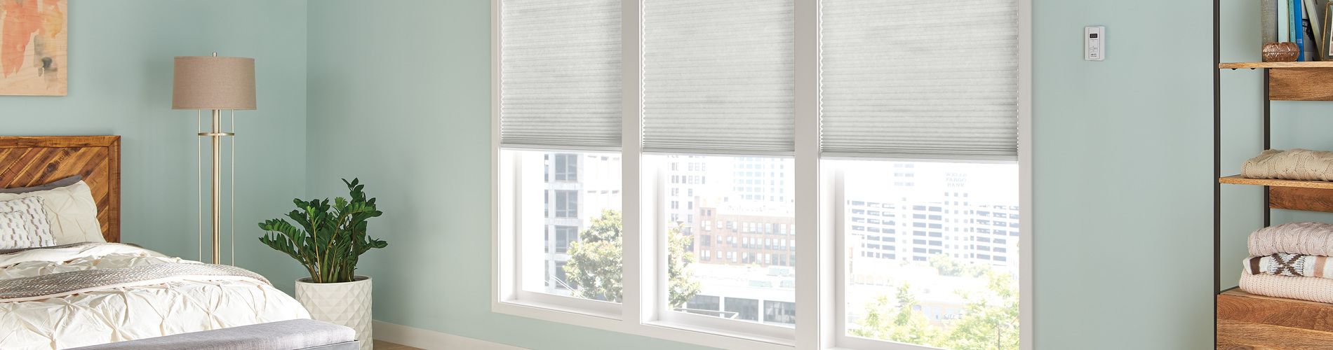 cellular shades in bedroom