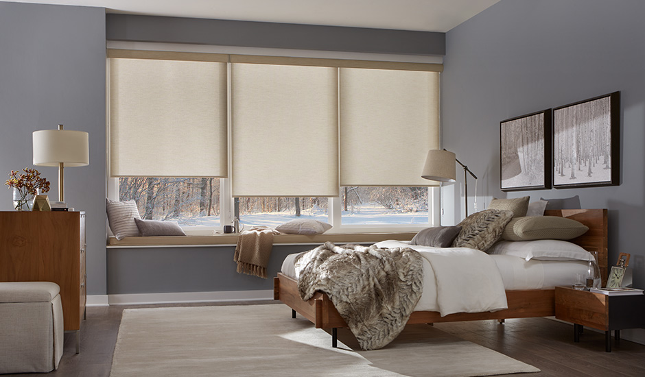 Modern-bedroom-roller-shades-warm